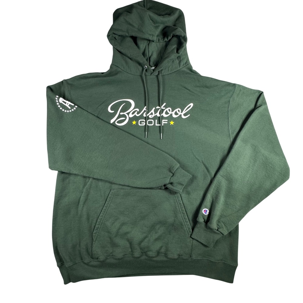 Champion Barstool Golf Hoodie Mens XL Green Good Pullover Sweatshirt CS2071